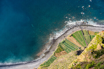 Blue north coast of madeira