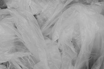 Obraz premium crumpled plastic bag cellophane texture background