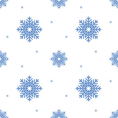 pattern with blue snowflakes. winter, snolw. background. abstraction. vector illustration. nature. seamless pattern. 
