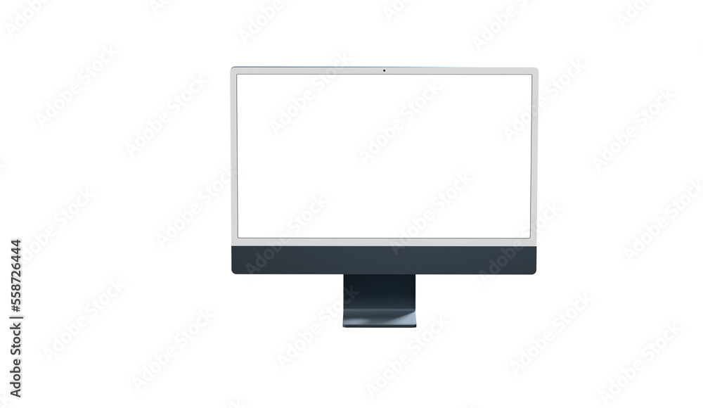 Aufkleber computer screen mockup. pc monitor template.