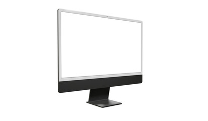 Modern computer monitor with blank screen