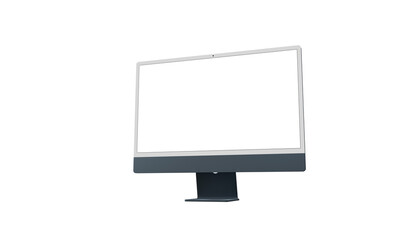 Modern computer monitor with blank screen