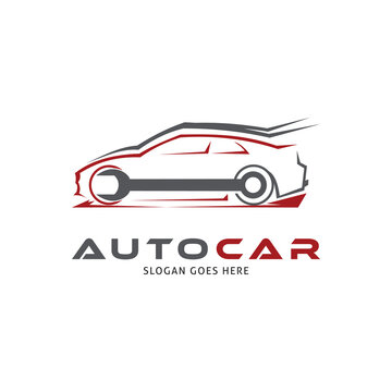 Automotive Service or Automotive Wrench Icon Vector Logo Template Illustration Design