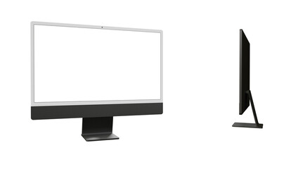 Desktop monitor screen with website presentation mockup isolated png