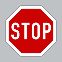 Stop sign. One of the most significant and known signs of road traffic. (B2a)