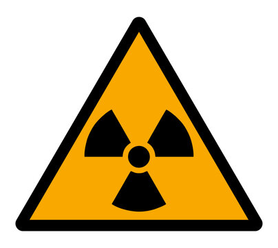 Radiation hazard symbol. Symbol warning of radiation (trefoil). Radioactive sign vector illustration.