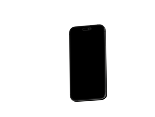 3d smartphone with blank screen isolated