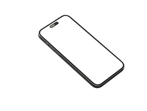 Smartphone frame less blank screen. Mockup generic device.