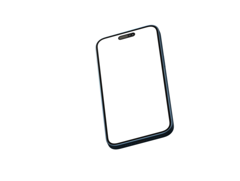 smartphone  With Blank Screen in 3d