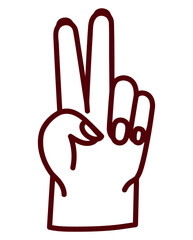 Obraz premium peace symbol silhouette