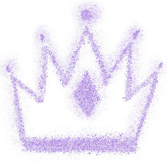 Purple glitter hand-drawn crown