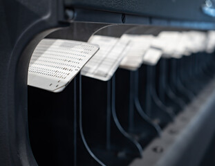 The punched card of an old device