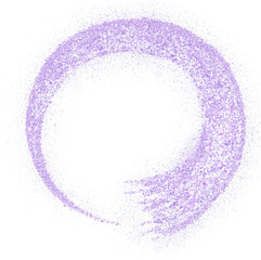 Purple glitter hand-drawn round