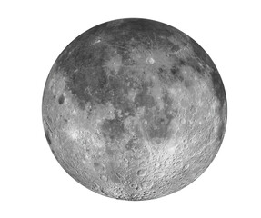 moon on the white background, isolated