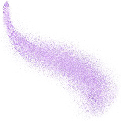 Purple glitter hand-drawn curve dush
