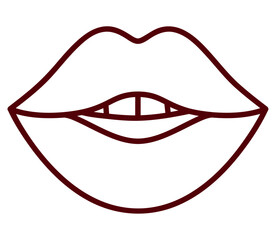 lips silhouette design