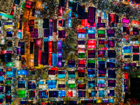 Aerial view of temporary tents for the Third largest Muslims congregation in Barisal, Bangladesh.