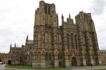 Fototapeta na wymiar Cathedral Church of St Andrew in Wells, England Great Britain
