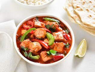 Thai style red chicken curry