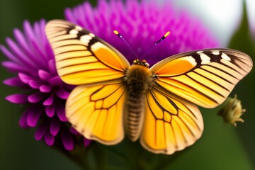 Fototapeta premium butterfly on flower