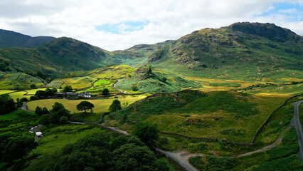 Wonderful Lake District National Park from above - drone photography