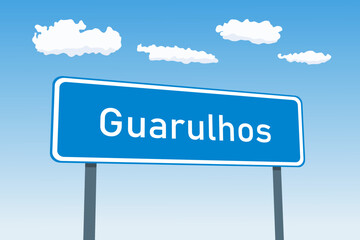 Obraz premium Guarulhos city sign in Brazil