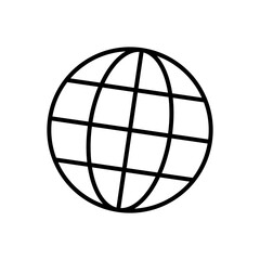 Isolated tilted globe vector