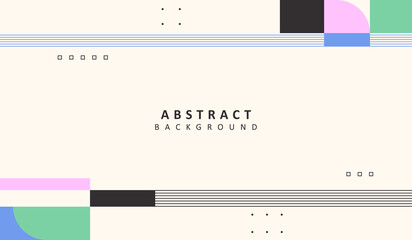 Elegant and simple abstract geometric background vector design with cute color