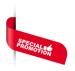 red vector illustration banner special promotion - obrazy, fototapety, plakaty