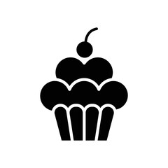 Cup cake icon vector design template
