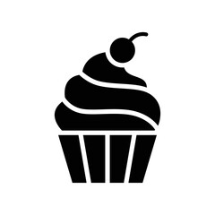 Cup cake icon vector design template