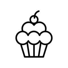 Cup cake icon vector design template