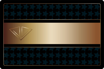 Members, Gift Card gold and black colors template Illustration for invitation design, shopping card voucher or gift coupon