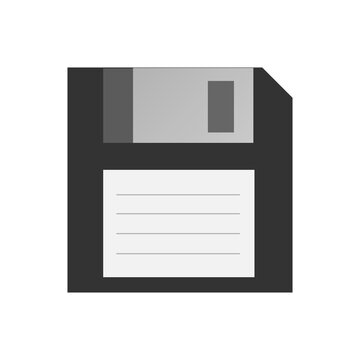 Simple floppy disk icon for personal computer or system unit