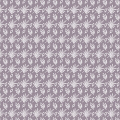 Floral pattern with leaves. Vector illustration.