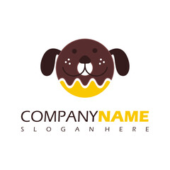 dognut logo 
Donut vector in the shape of a dog's head, concept logo, simple, minimalist, modern,