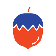 Hazelnut isolated design vector icon. Fruit sign