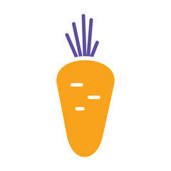 Carrot isolated vector glyph icon. Vegetable sign
