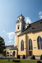 Fototapeta na wymiar St Michael Basilica at Mondsee near Salzburg in Austria