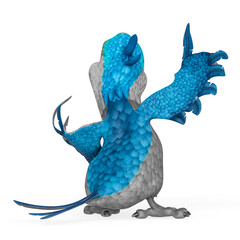 cartoon parrot is acting like a star rear view