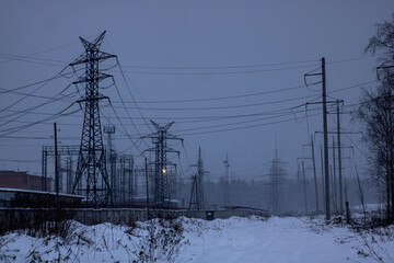 Electrical substation 500 kV Medved Substation, Nizhny Tagil, Ural