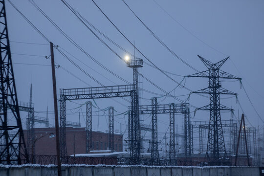 Electrical substation 500 kV Medved Substation, Nizhny Tagil, Ural