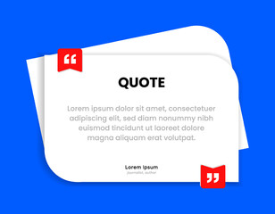 3D bubble testimonial banner, quote, infographic. Social media post template designs for quotes. Empty speech bubbles, quote bubbles and text box. Vector Illustration EPS10.