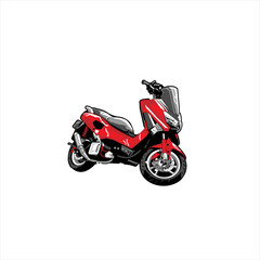 coolest nmax motorbike vector image, scooters 155 cc, motorcycle club, patch, nmax, den Scooter ausschalten, scooter, cool helmet, t-shirt design,  Motorradfahrer, motorrijder, motard
