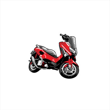coolest nmax motorbike vector image, scooters 155 cc, motorcycle club, patch, nmax, den Scooter ausschalten, scooter, cool helmet, t-shirt design,  Motorradfahrer, motorrijder, motard