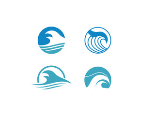 Wave sate symbol water wave logo sate vector