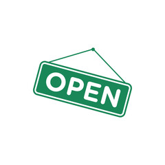 Open Sign for Store Icon Template	

