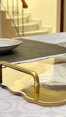 Epoxy elegant tray in a set table