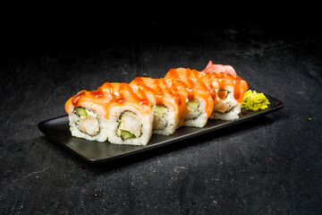 sushi with salmon