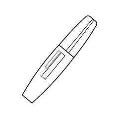 Mascara closed. Black and white vector image. Coloring.